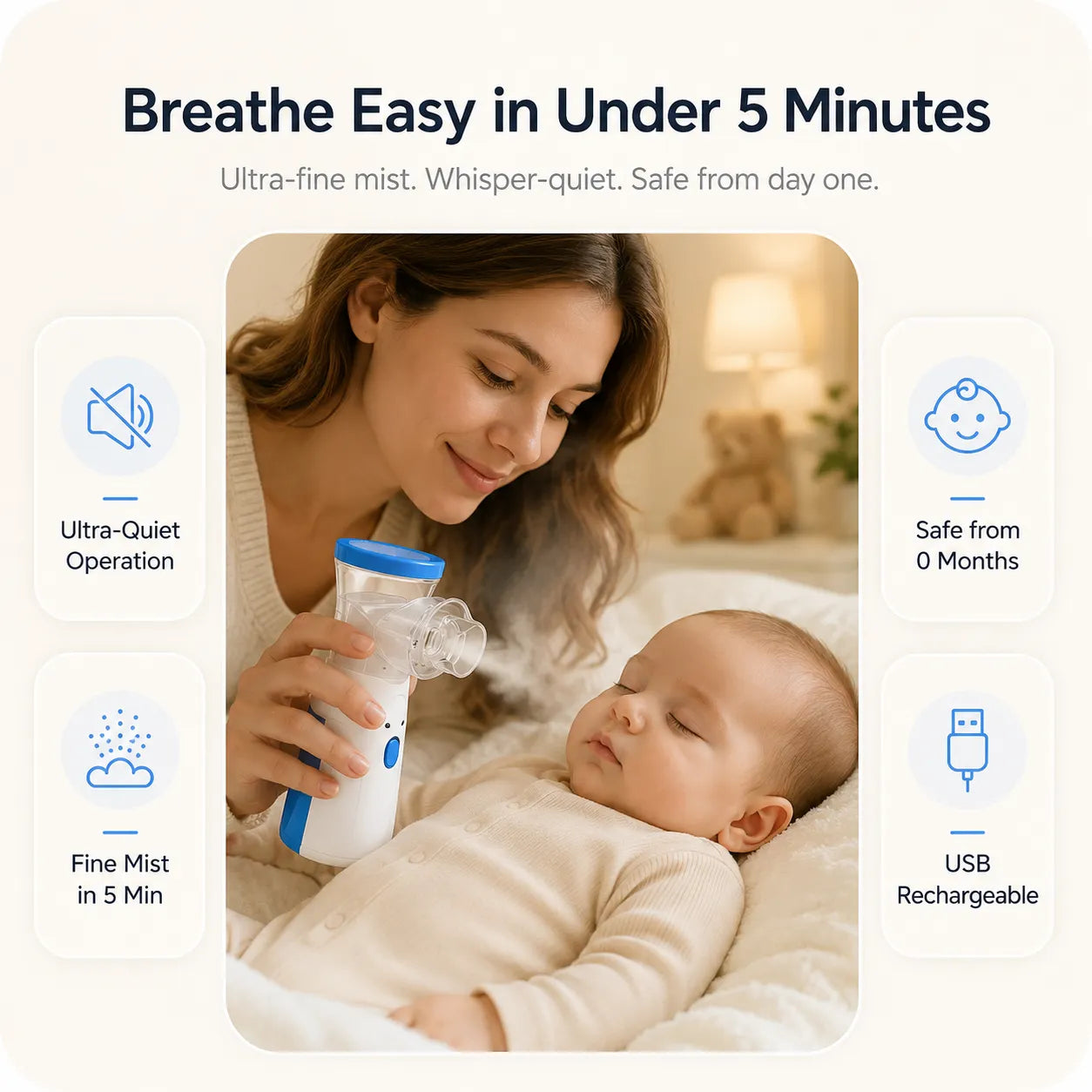 Zuvelly Breathe Easy Baby Nebulizer